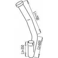 Выхлопная труба глушителя DINEX YP 2UO 68190 Volkswagen Golf 6 (5K1) Хэтчбек 2.0 R 4motion 256 л.с. 2009 – 2013 UGIBCPE