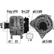 Генератор ERA 5 THO1 VSO1WM Renault Laguna (BG) 2 Хэтчбек 1.9 dCi (BG0R) 100 л.с. 2001 – 2005 209053