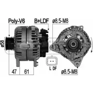 Генератор ERA LYM IR 209072 Renault Megane (BM, CM) 2 Хэтчбек 1.6 16V (BM0C. CM0C) 113 л.с. 2002 – 2008 JC1TFF