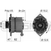 Генератор ERA 210240 25Q6 W4 Fiat Tempra (159) 2 Универсал 1.9 TD (159.AQ) 80 л.с. 1992 – 1993 BL4XS