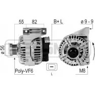 Генератор ERA S7LYRM Volvo S80 1 (184) Седан 2.5 T AWD 210 л.с. 2003 – 2006 8Y M5D5V 210528