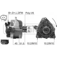 Генератор ERA 210633 Q8 59G Citroen C3 1 (FC, PF1) 2002 – 2009