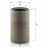Воздушный фильтр MANN-FILTER 54 GEYY6 c331605 4011558142209 65253