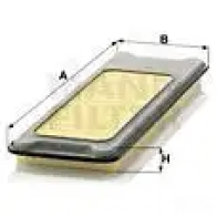 Воздушный фильтр MANN-FILTER 4011558142407 1FV R5E c43732 65468