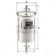 Топливный фильтр MANN-FILTER wk5003 67926 4011558015022 X KQJCE