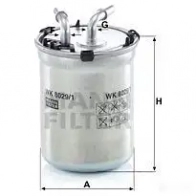 Топливный фильтр MANN-FILTER 88A5C WB 4011558064228 68110 wk80291 - Изображение 6