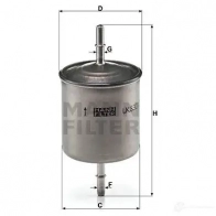 Топливный фильтр MANN-FILTER QO F29P 4011558944209 68238 wk8322
