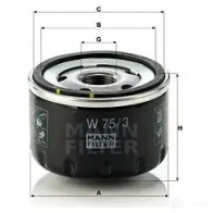 Масляный фильтр MANN-FILTER w753 4011558728809 7AJR U 67502 - Изображение 6