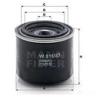 Масляный фильтр MANN-FILTER w81183 4011558705909 Nissan Micra (K10) 1 Хэтчбек 1.2 54 л.с. 1986 – 1992 H1R L3