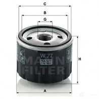 Масляный фильтр MANN-FILTER LE5X X0C 67505 w77 4011558700102 - Изображение 5