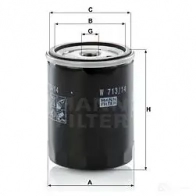 Масляный фильтр MANN-FILTER VX0T D 1204951586 w71314 4011558702700 - Изображение 5