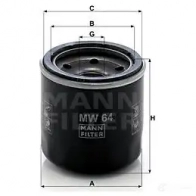 Масляный фильтр MANN-FILTER 67066 4011558842505 XY1L RB mw64 - Изображение 5