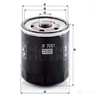 Масляный фильтр MANN-FILTER 1437610766 w7061 7Y0X 2N6 - Изображение 6