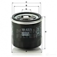 Масляный фильтр MANN-FILTER w671 4011558738006 S6WR R 67395 - Изображение 9