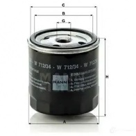 Масляный фильтр MANN-FILTER 4011558748807 w71234(10) 1423017260 R BFDY1