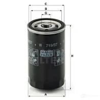Масляный фильтр MANN-FILTER w71937 JF 9BB2O 4011558758707 1423017267