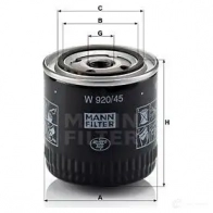 Масляный фильтр MANN-FILTER w92045 67579 4011558731304 X3CB WYO - Изображение 5