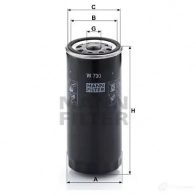 Масляный фильтр MANN-FILTER w730 6J8 EF 4011558705503 67496 - Изображение 5