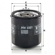 Масляный фильтр MANN-FILTER 1424684783 4011558089993 702C V94 mw6001