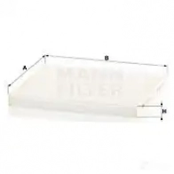 Салонный фильтр MANN-FILTER cu24004 65840 EBN X3F 4011558021146 - Изображение 4