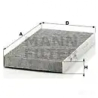 Салонный фильтр MANN-FILTER 4011558400705 Fiat Marea (185) 1 Универсал 1.9 JTD 110 (185BxT1A) 110 л.с. 2000 – 2002 9VD YEXJ cuk2951