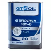 Моторное масло полусинтетическое GT OIL Turbo Max 10W-40, 4 л GT OIL 8809059408636 TRO CHO 1436797252