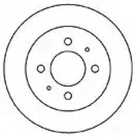 Тормозной диск MAPCO 45543 4043605060846 6 E9HQZ Mitsubishi Lancer 6 (C6, C7) Хэтчбек 1.8 GTi 16V (C69A) 140 л.с. 1992 – 1993