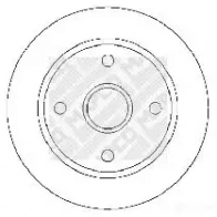 Тормозной диск MAPCO HH HKA Fiat Palio (178) 1 Универсал 1.7 TD 70 л.с. 1996 – 2001 25032 4043605101648