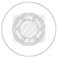 Тормозной диск MAPCO 4043605101075 15251 NPRT9 T Mitsubishi L200 3 (K7T, K6T) Пикап