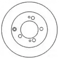 Тормозной диск MAPCO 2OVI W8 4043605033161 25547 Mitsubishi Lancer 8 (CK, CJ) 1996 – 2001