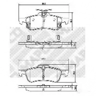 Тормозные колодки дисковые, комплект MAPCO 1314261 WD6EV9 8 4043605455758 6871 - Изображение 2