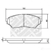 Тормозные колодки дисковые, комплект MAPCO 0SA QO6B 6850 Mitsubishi Pajero 2 (V23, V43, V23C) Внедорожник 2д 1.8 GDI 131 л.с. 1998 – 2000 4043605505217