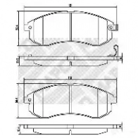 Тормозные колодки дисковые, комплект MAPCO Mitsubishi L200 3 (K7T, K6T) Пикап 2.5 TD 4WD (K74T) 133 л.с. 2001 – 2007 8C 3QA 4043605669773 6888