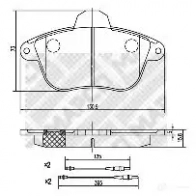 Тормозные колодки дисковые, комплект MAPCO A6RJ 8N 1314385 4043605672872 6902