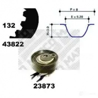 Комплект ремня ГРМ MAPCO UIOO CO 1302056 23822 4043605669483
