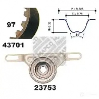 Комплект ремня ГРМ MAPCO 4043605618054 23701 1301943 Z A5R3