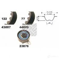 Комплект ремня ГРМ MAPCO 73809 Volkswagen Transporter (T4) 4 Грузовик 2.4 D 75 л.с. 1997 – 2003 VMIU EL 4043605410900