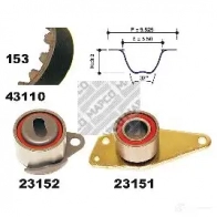 Комплект ремня ГРМ MAPCO Renault Megane (BA) 1 Хэтчбек 1.9 D Eco (BA0A. BA0U. BA0R) 64 л.с. 1996 – 2003 23110 4043605031273 MHE RGV