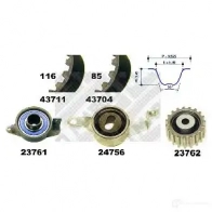 Комплект ремня ГРМ MAPCO 4043605450852 1301902 S4Y WBR 23633
