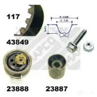 Комплект ремня ГРМ MAPCO 1G 947D 4043605618603 Audi A2 (8Z) 1 2000 – 2005 23849