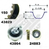 Комплект ремня ГРМ MAPCO 4043605450906 695 UK 23901 1302146