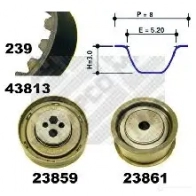 Комплект ремня ГРМ MAPCO Audi A4 (B5) 1 Универсал 2.6 150 л.с. 1996 – 2001 23817 4043605450869 33M QWLX