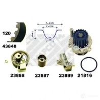 Комплект ремня ГРМ с помпой MAPCO 41848 XMB 9M 4043605418364 Audi A6 (C5) 2 Универсал 1.9 Tdi 130 л.с. 2001 – 2005