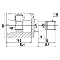 Внутренний шрус ZIKMAR 1425581586 7L97 1Z z87910r