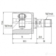 Внутренний шрус ZIKMAR 8W MUS4 z87907r 1425581590