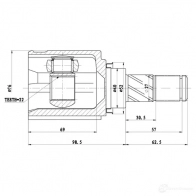 Внутренний шрус ZIKMAR z87607r 1425583017 YLC1O4 G