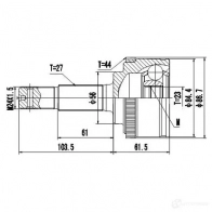 Наружный шрус ZIKMAR 1425582972 B9YAXS R z87108r