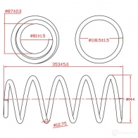 Пружина подвески передняя ZIKMAR z48159r WCNX ZN 1440238061 - Изображение 2