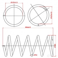 Пружина подвески передняя