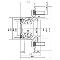 Ступица колеса ZIKMAR 1425582009 I02R5 M z89247r - Изображение 3